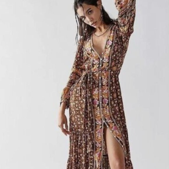 Spell Madame Peacock Walk Through Gown Dress Duster XS NWT - Picture 12 of 12